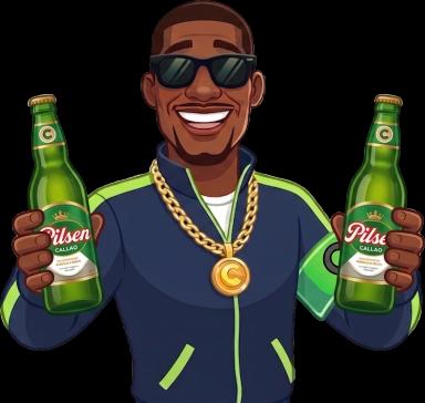 El Capi brindando con cerveza en el Tercer Tiempo